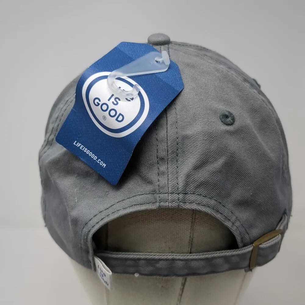 Life is Good Baseball Cap Gray One Size Out of Office Cotton Adjustable Hat